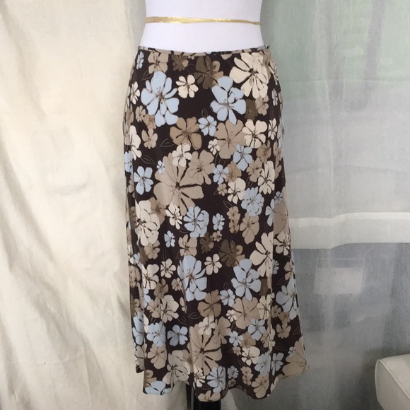 J crew floral bias cut A line pure silk skirt 2 - Picture 5 of 8